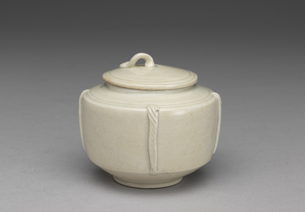 北宋 十世紀 定窯 繩紋蓋罐